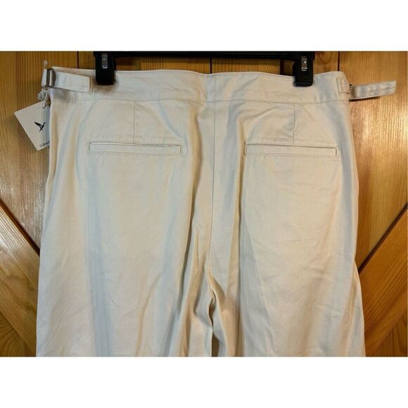 LL Bean Womens Pants Womens 12 Cream Wide Leg NWT (0419) - Picture 6 of 7